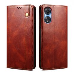 Lacné Kryty | Peňaženkové puzdro Wax case hnedé – Oppo A78 5G | Lacné Kryty