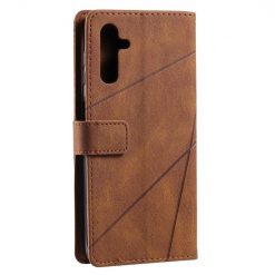 Knižkové puzdro Rhombus hnedé – Samsung Galaxy A14 4G/5G | Lacné Kryty Lacné Kryty | Knižkové puzdro Rhombus hnedé – Samsung Galaxy A14 4G/5G | Lacné Kryty