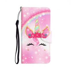 Knižkové puzdro Trendy Colored case Jednorožec – Samsung Galaxy A14 4G/5G