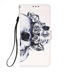 Knižkové puzdro Trendy Colored case Lebka – Samsung Galaxy A54 5G