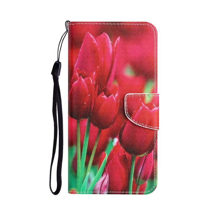 Knižkové puzdro Trendy Colored case Tulipány – Samsung Galaxy A14 4G/5G