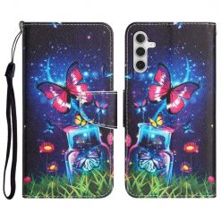 Knižkové puzdro Trendy Cross case Motýľ vo fľaši – Samsung Galaxy A54 5G | Lacné Kryty Lacné Kryty | Knižkové puzdro Trendy Cross case Motýľ vo fľaši – Samsung Galaxy A54 5G | Lacné Kryty