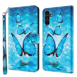 Lacné Kryty | Knižkové puzdro Trendy Cross case Motýle – Samsung Galaxy A14 4G/5G | Lacné Kryty