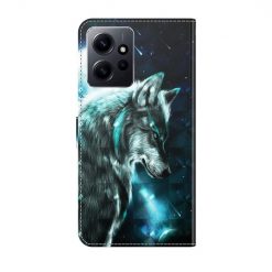 Lacné Kryty | Knižkové puzdro Trendy Cross case Nočný vlk – Xiaomi Redmi Note 12 (4G) | Lacné Kryty