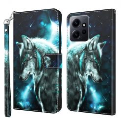 Lacné Kryty | Knižkové puzdro Trendy Cross case Nočný vlk – Xiaomi Redmi Note 12 (4G) | Lacné Kryty
