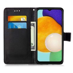 Lacné Kryty | Knižkové puzdro Trendy Cross case Ruže na čiernom – Samsung Galaxy A54 5G | Lacné Kryty