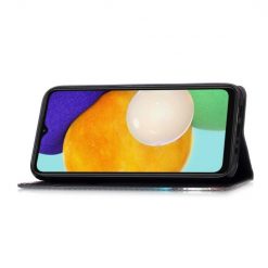 Lacné Kryty | Knižkové puzdro Trendy Cross case Ruže na čiernom – Samsung Galaxy A54 5G | Lacné Kryty
