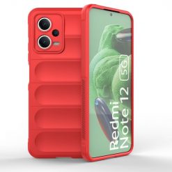 Lacné Kryty | Peňaženkové puzdro Embossing Pattern Motýľ a kvet červené – Xiaomi Redmi Note 12 5G