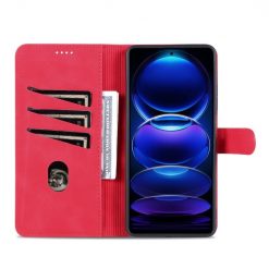 Lacné Kryty | Peňaženkové puzdro AZNS Skin Feel červené – Xiaomi Redmi Note 12 5G | Lacné Kryty