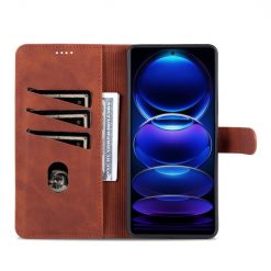 Peňaženkové puzdro AZNS Skin Feel hnedé – Xiaomi Redmi Note 12 5G | Lacné Kryty Lacné Kryty | Peňaženkové puzdro AZNS Skin Feel hnedé – Xiaomi Redmi Note 12 5G | Lacné Kryty