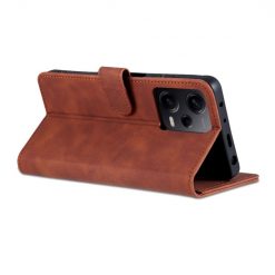 Peňaženkové puzdro AZNS Skin Feel hnedé – Xiaomi Redmi Note 12 5G | Lacné Kryty Lacné Kryty | Peňaženkové puzdro AZNS Skin Feel hnedé – Xiaomi Redmi Note 12 5G | Lacné Kryty