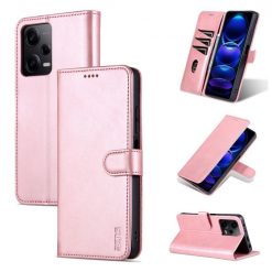 Peňaženkové puzdro AZNS Skin Feel ružové – Xiaomi Redmi Note 12 5G | Lacné Kryty Lacné Kryty | Peňaženkové puzdro AZNS Skin Feel ružové – Xiaomi Redmi Note 12 5G | Lacné Kryty