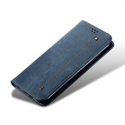 Lacné Kryty | Peňaženkové puzdro Denim Texture modré – Samsung Galaxy A14 4G/5G | Lacné Kryty