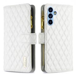 Lacné Kryty | Peňaženkové puzdro Diamond Skin case biele – Samsung Galaxy A54 5G | Lacné Kryty