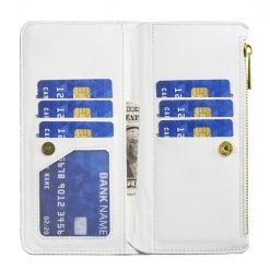 Lacné Kryty | Peňaženkové puzdro Diamond Skin case biele – Samsung Galaxy A54 5G | Lacné Kryty