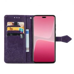Lacné Kryty | Peňaženkové puzdro Embossing Pattern Mandala Flower fialové – Xiaomi 13 Lite | Lacné Kryty