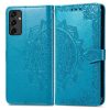 Lacné Kryty | Peňaženkové puzdro Embossing Pattern Mandala Flower zelené – Samsung Galaxy A14 4G/5G | Lacné Kryty