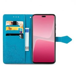Lacné Kryty | Peňaženkové puzdro Embossing Pattern Mandala Flower modré – Xiaomi 13 Lite | Lacné Kryty