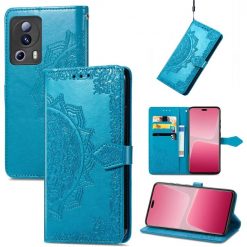Lacné Kryty | Peňaženkové puzdro Embossing Pattern Mandala Flower modré – Xiaomi 13 Lite | Lacné Kryty