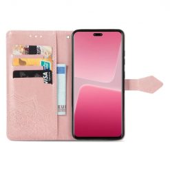 Peňaženkové puzdro Embossing Pattern Mandala Flower ružové – Xiaomi 13 Lite | Lacné Kryty Lacné Kryty | Peňaženkové puzdro Embossing Pattern Mandala Flower ružové – Xiaomi 13 Lite | Lacné Kryty