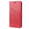 Lacné Kryty | Peňaženkové puzdro Embossing Pattern Motýľ a kvet hnedé – Xiaomi Redmi Note 12 Pro | Lacné Kryty