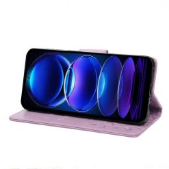 Peňaženkové puzdro Embossing Pattern Motýľ a kvet fialové – Xiaomi Redmi Note 12 5G | Lacné Kryty Lacné Kryty | Peňaženkové puzdro Embossing Pattern Motýľ a kvet fialové – Xiaomi Redmi Note 12 5G | Lacné Kryty