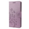 Lacné Kryty | Peňaženkové puzdro Embossing Pattern Motýľ a kvet sivé – Xiaomi Redmi Note 12 Pro | Lacné Kryty