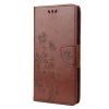 Lacné Kryty | Peňaženkové puzdro Embossing Pattern Motýľ a kvet červené – Xiaomi Redmi Note 12 5G | Lacné Kryty