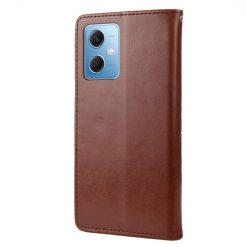 Lacné Kryty | Peňaženkové puzdro Embossing Pattern Motýľ a kvet hnedé – Xiaomi Redmi Note 12 Pro | Lacné Kryty