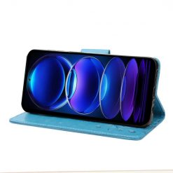 Peňaženkové puzdro Embossing Pattern Motýľ a kvet modré – Xiaomi Redmi Note 12 Pro | Lacné Kryty Lacné Kryty | Peňaženkové puzdro Embossing Pattern Motýľ a kvet modré – Xiaomi Redmi Note 12 Pro | Lacné Kryty