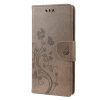 Lacné Kryty | Peňaženkové puzdro Embossing Pattern Motýľ a kvet hnedé – Xiaomi Redmi Note 12 Pro | Lacné Kryty