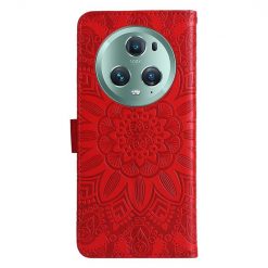Lacné Kryty | Peňaženkové puzdro Embossing Pattern Slnečnica červené – Honor Magic 5 Pro 5G | Lacné Kryty