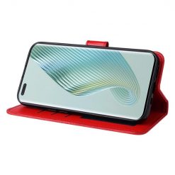 Lacné Kryty | Peňaženkové puzdro Embossing Pattern Slnečnica červené – Honor Magic 5 Pro 5G | Lacné Kryty