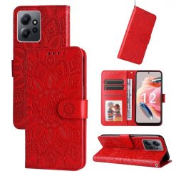 Peňaženkové puzdro Embossing Pattern Slnečnica červené – Xiaomi Redmi Note 12 (4G) | Lacné Kryty Lacné Kryty | Peňaženkové puzdro Embossing Pattern Slnečnica červené – Xiaomi Redmi Note 12 (4G) | Lacné Kryty