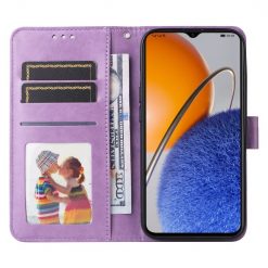 Peňaženkové puzdro Embossing Pattern Slnečnica fialové – Huawei Nova Y61 | Lacné Kryty Lacné Kryty | Peňaženkové puzdro Embossing Pattern Slnečnica fialové – Huawei Nova Y61 | Lacné Kryty