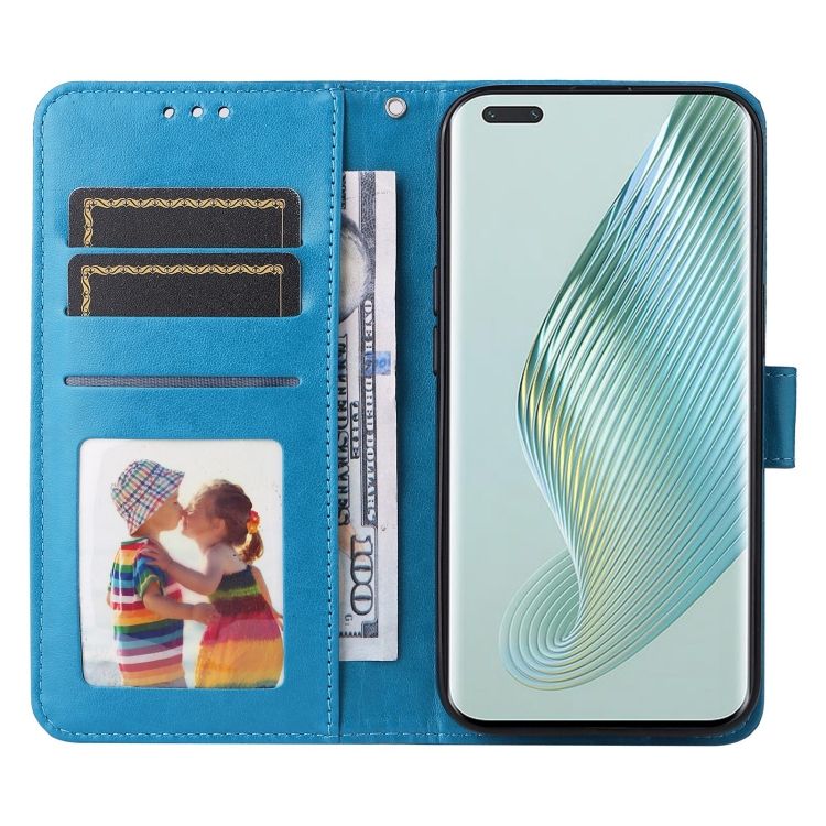 Peňaženkové puzdro Embossing Pattern Slnečnica modré – Honor Magic 5 Pro 5G | Lacné Kryty Lacné Kryty | Peňaženkové puzdro Embossing Pattern Slnečnica modré – Honor Magic 5 Pro 5G | Lacné Kryty