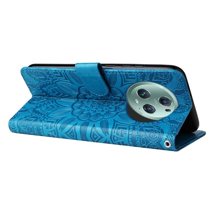Peňaženkové puzdro Embossing Pattern Slnečnica modré – Honor Magic 5 Pro 5G | Lacné Kryty Lacné Kryty | Peňaženkové puzdro Embossing Pattern Slnečnica modré – Honor Magic 5 Pro 5G | Lacné Kryty