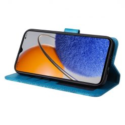 Lacné Kryty | Peňaženkové puzdro Embossing Pattern Slnečnica modré – Huawei Nova Y61 | Lacné Kryty