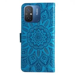 Peňaženkové puzdro Embossing Pattern Slnečnica modré – Xiaomi Redmi 12C | Lacné Kryty Lacné Kryty | Peňaženkové puzdro Embossing Pattern Slnečnica modré – Xiaomi Redmi 12C | Lacné Kryty