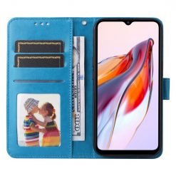 Peňaženkové puzdro Embossing Pattern Slnečnica modré – Xiaomi Redmi 12C | Lacné Kryty Lacné Kryty | Peňaženkové puzdro Embossing Pattern Slnečnica modré – Xiaomi Redmi 12C | Lacné Kryty