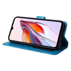 Peňaženkové puzdro Embossing Pattern Slnečnica modré – Xiaomi Redmi 12C | Lacné Kryty Lacné Kryty | Peňaženkové puzdro Embossing Pattern Slnečnica modré – Xiaomi Redmi 12C | Lacné Kryty