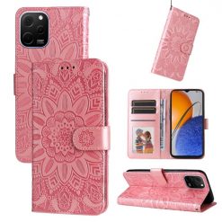 Peňaženkové puzdro Embossing Pattern Slnečnica ružové – Huawei Nova Y61 | Lacné Kryty Lacné Kryty | Peňaženkové puzdro Embossing Pattern Slnečnica ružové – Huawei Nova Y61 | Lacné Kryty