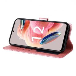 Peňaženkové puzdro Embossing Pattern Slnečnica ružové – Xiaomi Redmi Note 12 (4G) | Lacné Kryty Lacné Kryty | Peňaženkové puzdro Embossing Pattern Slnečnica ružové – Xiaomi Redmi Note 12 (4G) | Lacné Kryty