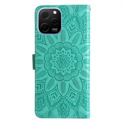 Lacné Kryty | Peňaženkové puzdro Embossing Pattern Slnečnica zelené – Huawei Nova Y61 | Lacné Kryty