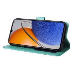 Lacné Kryty | Peňaženkové puzdro Embossing Pattern Slnečnica zelené – Huawei Nova Y61 | Lacné Kryty