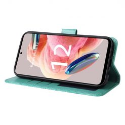 Peňaženkové puzdro Embossing Pattern Slnečnica zelené – Xiaomi Redmi Note 12 (4G) | Lacné Kryty Lacné Kryty | Peňaženkové puzdro Embossing Pattern Slnečnica zelené – Xiaomi Redmi Note 12 (4G) | Lacné Kryty