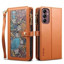 Peňaženkové puzdro Eseble Star Wallet case hnedé – Samsung Galaxy A54 5G | Lacné Kryty Lacné Kryty | Peňaženkové puzdro Eseble Star Wallet case hnedé – Samsung Galaxy A54 5G | Lacné Kryty