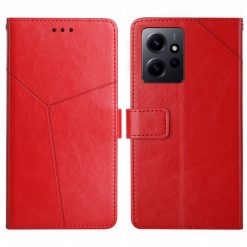 Lacné Kryty | Peňaženkové puzdro Geometric Pattern case červené – Xiaomi Redmi Note 12 (4G) | Lacné Kryty