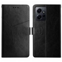 Lacné Kryty | Peňaženkové puzdro Geometric Pattern case čierne – Xiaomi Redmi Note 12 (4G) | Lacné Kryty