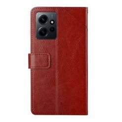 Lacné Kryty | Peňaženkové puzdro Geometric Pattern case hnedé – Xiaomi Redmi Note 12 (4G) | Lacné Kryty